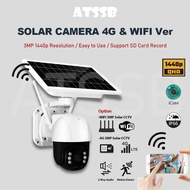 ATSSB 3MP 4G Sim Card WiFi Solar Outdoor PTZ CCTV PIR Human Detection Two Way Audio Wireless PTZ Cam