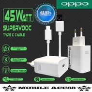 Charger Casan OPPO A60 A80 A3X A3 Pro Reno 12F 45W Original SUPER VOOC Type C / FAST CHARGING