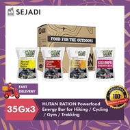HUTAN RATION Powerfood Energy Bar for Hiking / Cycling / Gym / Trekking (35g x 3 pack)
