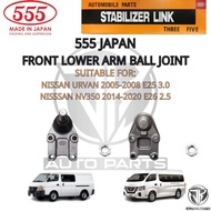 #1 PAIR#555 JAPAN FRONT LOWER ARM BALL JOINT NISSAN URVAN 2005-2008 E25 3.0,NV350 2014-2020 E26 2.5 