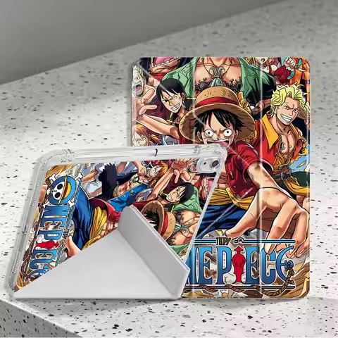 Cartoon Luffy Tablet Case For Samsung Galaxy Tab A8 S7 FE S10 Lite S9 Plus A9 Plus S8 A11 With Pen S