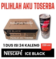Kopi Nescafe Kaleng ICE BLACK Can 220 ml - (HARGA 1 DUS ISI 24 KALENG)