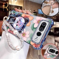 3pcs( Art flower phone Case+Lanyard+Bear Stand) Stylish Suitable For Pixel 7 Pro/Pixel 8/Pixel 8A/Pi
