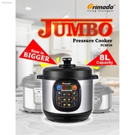✢Primada 8 Liter Jumbo Pressure Cooker PC8030 + FREE MARBLE SET/ELECTRIC MULTICOOKER/2 SS POTS/BBQ STEAMBOAT POT