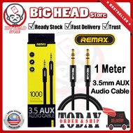 (Straight) REMAX P-18 3.5mm Standard Plug AUX Audio Cable 1 meter Soft Wire