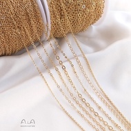 █diy゜14K gold● 「100cm」Gold-coated chain, thin chain tassel O-chain extension