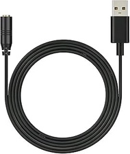 USB to 3.5mm Male Audio Adapter, 97cm/3.2ft TRRS Aux Female to USB A Male Cable, 3.5mm Aux Stereo Co