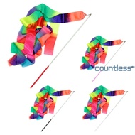 4M Gymnastics Ribbon Baton Stick Twirling Ballet Streamer Sparkling Performance Props for Kids Girls