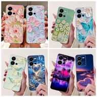 Soft Case For Vivo Y35 2022 Casing Popular Flower Butterfly Transparent Silicone Phone Case For Vivo