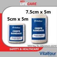 Crepe Bandage 5cm/7.5cm x 5m, 1pc/pack