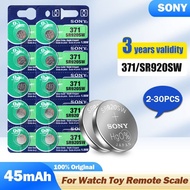 Sony 371 SR920SW AG6 LR920 LR69 SR920 370A 1.55V Silver Oxide Battery For Watch Car Key Clock Remote Button Coin Cell