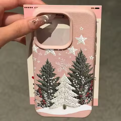 Christmas Tree Design Lichee leather pattern Phone Case For Xiaomi mi 15T X7 F7 X6 M7 X5 M6 F5 X4 X3
