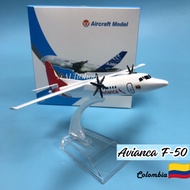 Latest Aeroplane/ 301 Aircraft Model Avianca Fokker F-50 White (Colombia Airline) 16cm