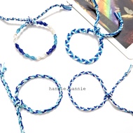 (Hand/Foot) Blue Friendship Bracelet - Men's and women's Bracelet - handmade Friendship Bracelet