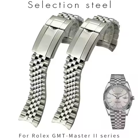 20mm 21mm 904L Stainless Steel Watchband For Rolex GMT Master II Wrist Watch Band Bracelet For Jubil