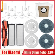 For Xiaomi Mijia Omni Robot X10+ | X10 Plus | B101GL Robot Vacuum Cleaner Main/Side Brush Parts Hepa Filter Mop Cloth Stent Dust Bags Accessories