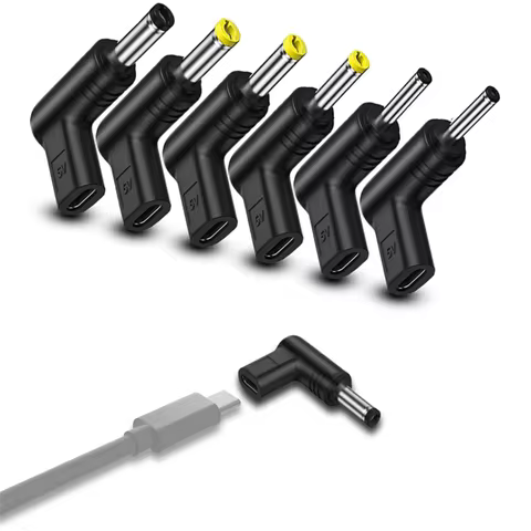 USB Type-C to DC Power Connector Adapter 5V Female USB-C to Male DC Converter for Router, LED Light 