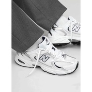 UA Rubber Shoes New Balance 530 White Silver Navy Lowcut Sport Sneakers For Men