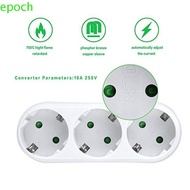 EPOCH Outlet Conversion Socket, 1 to 3 Sockets Safety Door Adapter Converter, Plug Socket 16 A 250 V