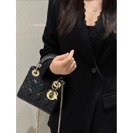 [Old Fairy] Upgraded Version Dior Sheepskin Three-Grid Dior Bag Handbag Three-Grid mini Chain Bag Me