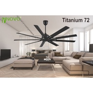 Regair Inovo Titanium 72 Kipas Siling Big Ceiling Fan 8 Blades Remote Control 72 Inch Fan Titanium 7