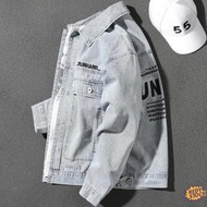 ✦Ready Stock✦ jaket jeans lelaki denim coat Handsome Japanese denim jacket men's spring fashion bran