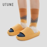 UTUNE 4.5CM Sandal Slides Women And Men Platform Home Slippers EVA Thick Sole Soft Indoor Shoes Coup