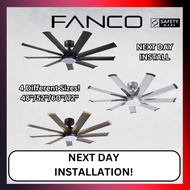(NEXT DAY INSTALL) FANCO E-Lite DC Motor Ceiling Fan with 3 Tone LED Light Kit and Remote Control