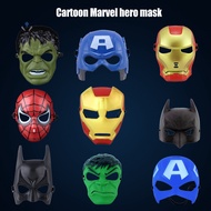Plastic Cartoon Marvels Hero Hulk Batmans Captain America Spiderman &amp; Irons Man Mask for Kids Toys