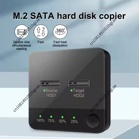 M.2SATA Hard Disk Copier with LED Indicator Hard Drive Docking Station Data Transmission Dual Rotors