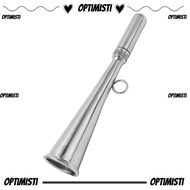 OPTIMISTI Handheld Foghorn, Silver Removable Mouthpiece Boat Fog Horn, Weather Resistant 304 Stainle
