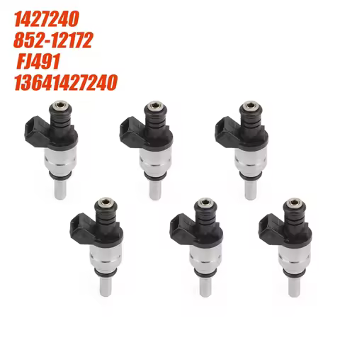 6Pcs Fuel Injector Nozzle 1427240 For BMW E46 E39 X3 Z3 Z4 3 5 Siemens Deka Flow Matched Engine 2.5L