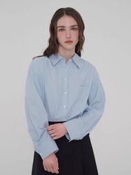 Korea sisterhood, 後領襯衫 - 藍色