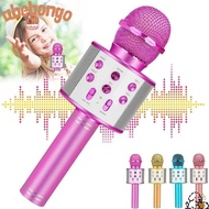 ABEBONGOTF Wireless Karaoke Microphone, Reverb Sound Effects USB Charging Voice Changing Microphone,