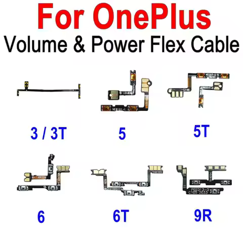 New Power Switch On Off Key Volume Button Ribbon Flex Cable For OnePlus 3 3T 5 5T 6 6T 9R