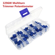 50pcs/Lot 3296W Multiturn Trimmer Potentiometer Kit High Precision 3296 Variable Resistor 500R 1K 2K