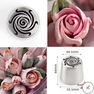 WOW] Stainless Steel XL Rotating Flower Pattern Russian Icing Tip Marshmallow Piping Nozzle Decorati