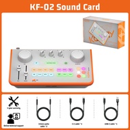 [Penjual Tempatan] KoorFly KF02 Sound Card 48V Power 6 DIY Button 1Key Mute Universal Interface With