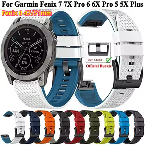Epix Pro Gen 2 51mm 47mm Band Silicone Strap For Garmin Fenix 8 7 7X Pro 5X 5 6 6X Epix Smart Watch 