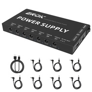 (MY 24H Shipping) Guitar Pedal Rechargeable Power Supply with Built-in 10000mAh,7 Isolated DC 9V (1x