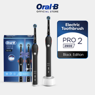 Oral-B Pro 2 2900 Powered by Braun Black Edition Rechargeable Toothbrushes 2 count