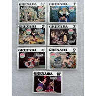 Disney Stamps Snow white and the seven dwarfs 1980 Complete Set Of 7