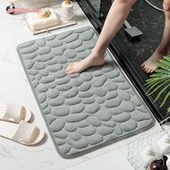 GALAXZO Bath Mat Washable Carpets Bathtub Non-slip Cobblestone Embossed