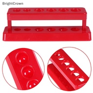 BrightCrownL Laboratory Test Tube Holder 6 Hole Plastic Rack Red Stand Burette Stand Shelf PH