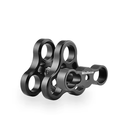 3 Ball 1" Inch Standard Triple Ball Clamp for 1" Ball 3 Mount Hole Clip Underwater Camera Diving Tra