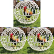 Sangkar Bebola Ayam untuk Bahagian Luar, Sangkar Ayam Berbentuk Bebola, Reban Ayam Jala Plastik Alih