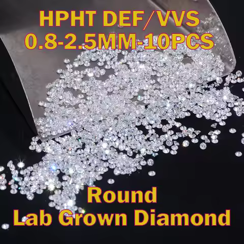 Provence HPHT Melee Lab Diamonds 0.8-2.5mm DEF/VVS -10pcs Small Round Lab grown diamond For Jewelry 