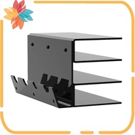 Keyboard Display Stand Acrylic 3 Tier Stand Frame Shelf for Study Room Exhibition Black