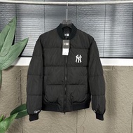 NY洋基隊MLB 情侶純色短款麵包羽絨服外套