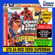KASET DVD GAME PS 2 GTA SA MOD SUPERMAN